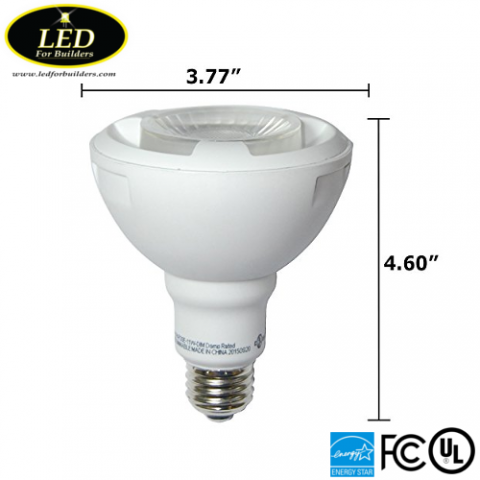 LED for Builder - LED for Builders - GreenLux PAR30 dimensions